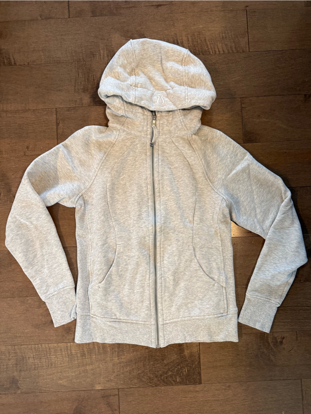 lululemon athletica Light Gray Scuba Hooded Jacket